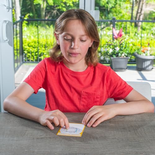 Kids Mindfulness Card Set with Sand Timer & Carrying Ring - Stress Relief & Emotional Regulation