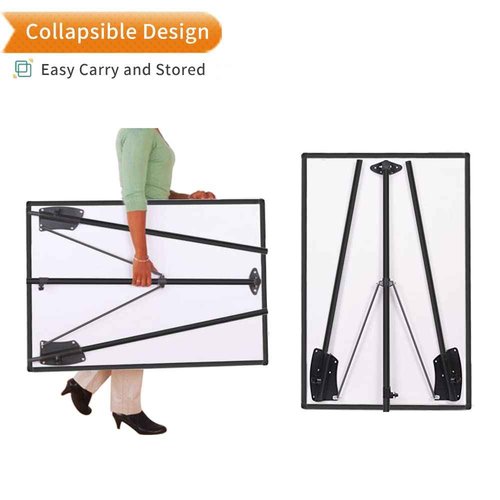 VIZ-PRO Magnetic Whiteboard Easel/Portable Dry Erase Board Black, 36 x 24 Inches, with 1 Flipchart Pad & 1 Dry Eraser & 14 Markers & 4 Magnets