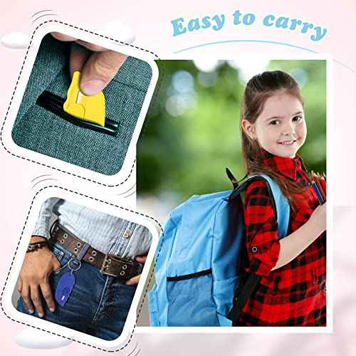 Minatee 12 Pack Mini Box Cutter Portable Mini Keychain Box Cutter with Auto Retractable Blade Pocket Utility Knives Small Letter Opener for Opening Packages(Classical Color)