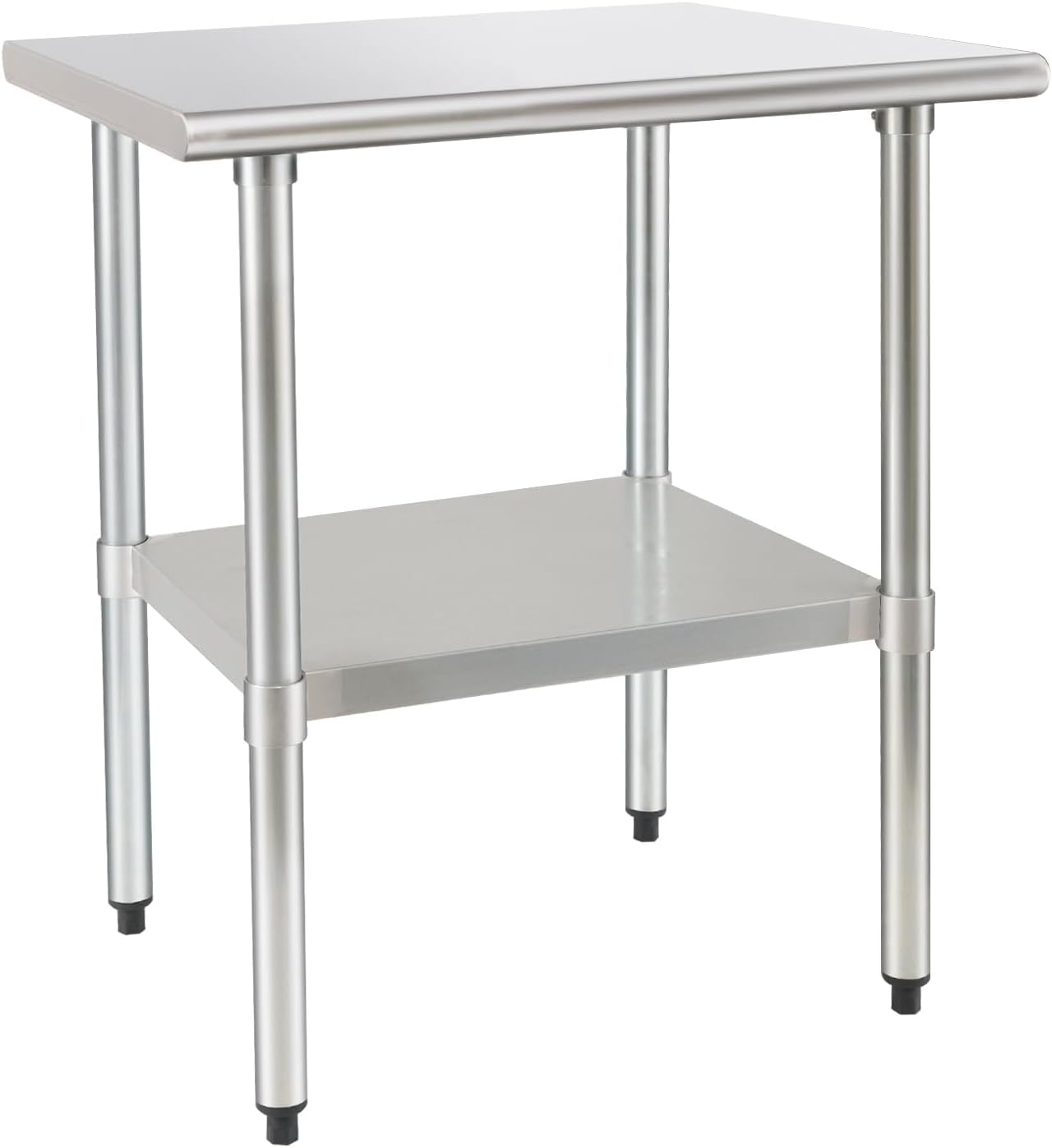 Skiennix Stainless Steel Prep Table - Heavy Duty 24x30 Inches with Adjustable Under Shelf & Foot