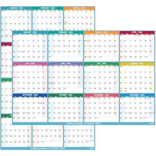 2026 Dry Erase Calendar ? Large Yearly Wall calendar 2026, 38.2'' x 25.2'', 2-Side Reversible Calendar 2026, Vertical/Horizontal, Jan 2026 ? Dec 2026, 2026 Wall Calendar Dry Erase with Notes, Stickers