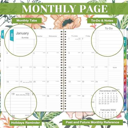 2026 Planner ? Weekly £¦ Monthly Planner 2026, Jan. 2026 ? Dec. 2026, 8.5" x 11" with Colorful Tabs, Flexible Cover, Thick Paper, Twin-Wire Binding, Back Pocket, To-Do £¦ Notes