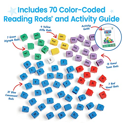 Hand2mind Reading Rods Phonics Word Building Kit for Early Literacy