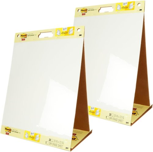 Post-it Super Sticky Easel Pad - 20 x 23 Inches, 20 Sheets, Portable White Flip Chart Paper for Teachers & Students