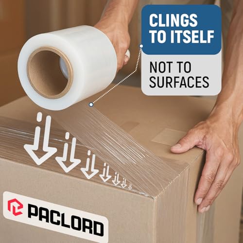 5” x 1000’ Stretch Wrap Mini 2 Rolls with Handle – Clear Plastic Film
