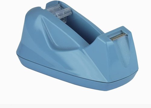 Acrimet Premium Tape Dispenser - Heavy Duty Plastic with Non-Skid Base | Light Blue Color