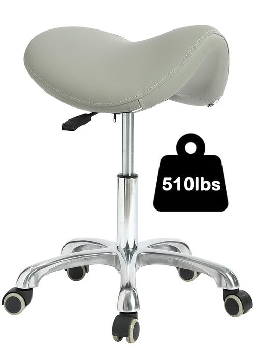 Viviange Conforms to ergonomics, with a Saddle Stool That can be Tilted and a Rotating Stool with Hydraulic Lifting Height Adjustment, Suitable for Office, Gray