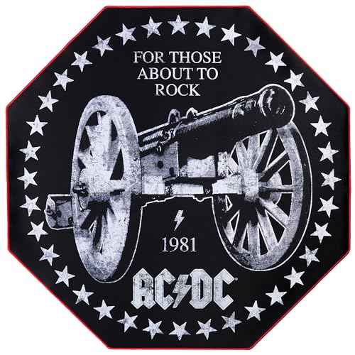 AC/DC - Non-Slip Gamer Floor Mat for Gaming Chairs and Office Chairs - 39 inch x 39 inch