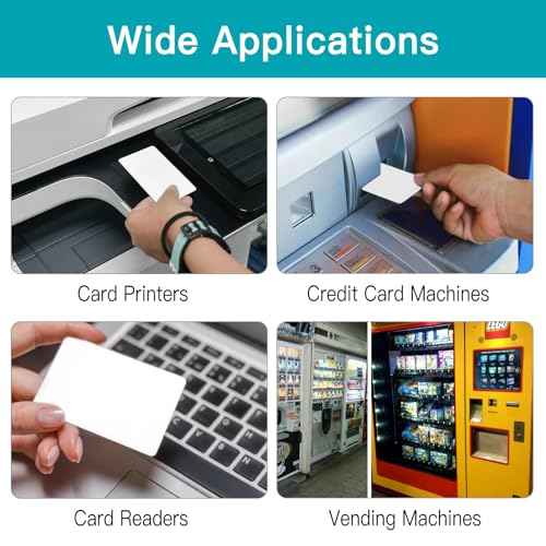 100 PCS Credit Card Reader Cleaning Cards - CR80 Dual Side Cleaning Sheets for POS Terminals, Printers, and Optical Card Readers