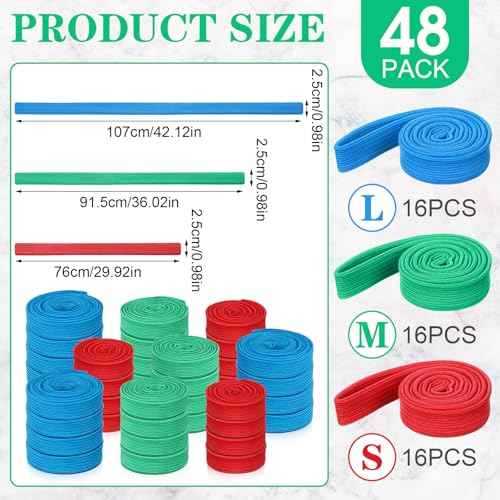 48 Pack Variety Extra Large Moving Rubber Bands 42" 36" and 30" Rubber Straps Supplies for Moving Pallets and Blankets