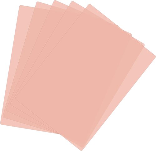 Patikil A4 Guided Reading Sheets - 5 Pack Correction Lighting Gel Filters | Light Orange Transparent Film