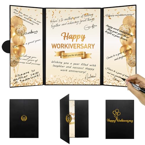 Black Gold Happy Workiversary Alternative Signature Guest Book – DARUNAXY (Variation: Black Gold)