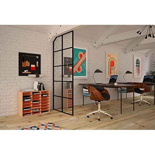 Safco Literature Organizer, 24 Compartments, Office and Classroom Mailbox with Adjustable Shelves, Wood Paper and Mail Sorter, Medium Oak