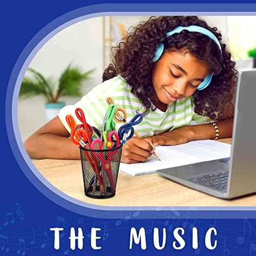Lincia 100 Pack Treble Clef Pencils Bulk with Eraser Music Note Pencils Music Themed Party Favors Colorful G Clef Pen Choir Prizes Gifts for Piano Teachers Students Artists Home Office School Supply