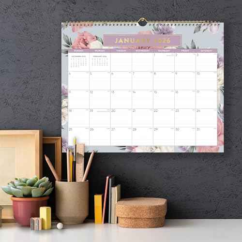 Blue Sky 2026 Monthly Wall Calendar, January 2026 - December 2026, Durable Twin Wire Binding, 15" x 12", Perfect For Home, Office And Classrooms, Tula
