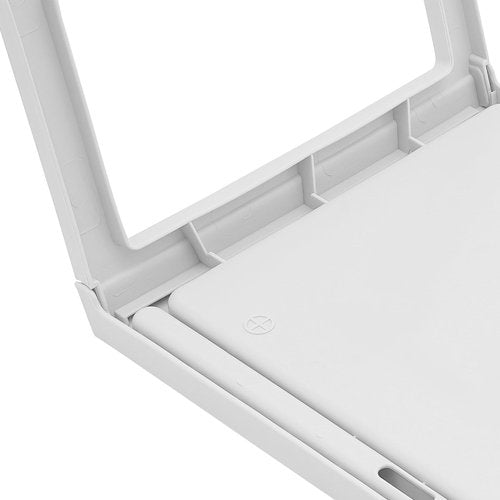 Gdrasuya10 6 Pieces Breakfast Bed Tray with Foldable Legs Folding Laptop Bed Tray Table 25.6"x14"x10.6" Serving Tray for TV Dinner Laptop Couch Snack (White)