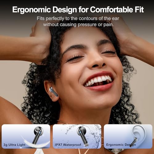Niderson Light Black AI Translation Earbuds with Real-Time Language Translator, Bluetooth 5.3