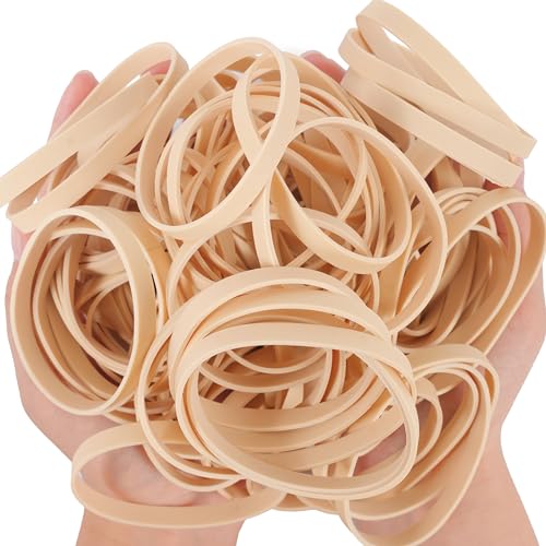 AMUU Light-Brown Rubber Bands #64, 110 Pcs, Office/School Bulk