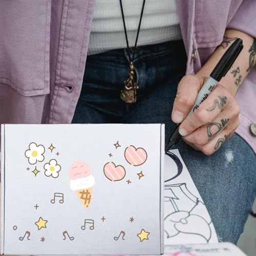 50 Pack 9x6x2 Shipping Boxes, White Corrugated Cardboard Packaging Box for Small Business