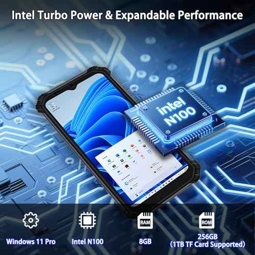 SH6 Handheld Terminal, Windows 11 Pro, Intel N100, 8GB+256GB, 6.5" Rugged Data Terminal PDA, 4G LTE/GPS/WiFi 6/BT 5.2, 5000mAh Battery (SH6)