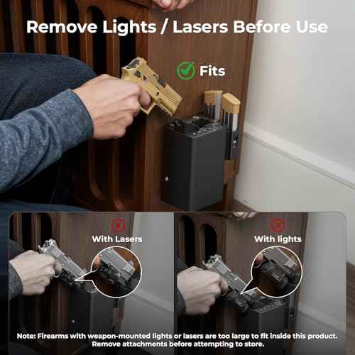 ONNAIS Biometric Pistol Gun Safe ? Car and Bedside gun Safe for handgun with Fingerprint Trigger Lock for Quick Access, Fast Entry for Vehicle Console or Any Mountable Spot, Gifts for Men