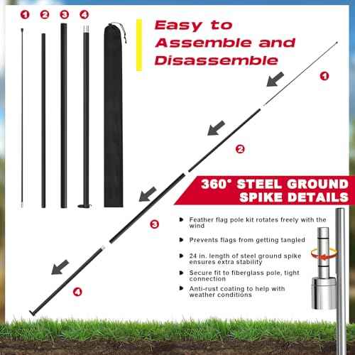 Check in Sign Feather Flag pole kit 15 ft Tall Race Marathon Banner with Pole and Ground Stake for Marathons Special Events Outside Business Promotion