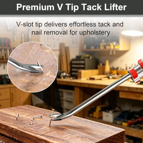 Meillyocean 5 Pcs Heavy Duty Upholstery Staple Remover Tool Set with Zip Bag