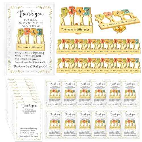Team Gifts Bulk Employee Appreciation Gifts Puzzle Piece Lapel Pin Inspirational Lapel Pins Thank You Gift Cards for Coworker Staff