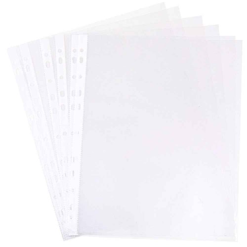 JAM PAPER Sheet Protectors - Fits Standard 8 1/2 x 11 Paper - Clear - 120 Document Sleeves/Box