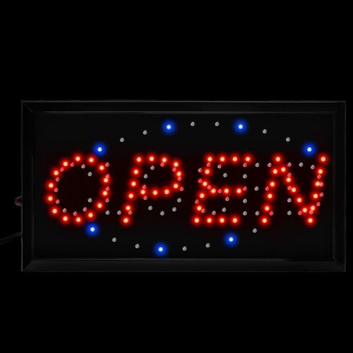 Boshen LED Open Sign - Eye-Catching Business Display with On/Off Switch & Chain - 2-in-1 Open/Closed