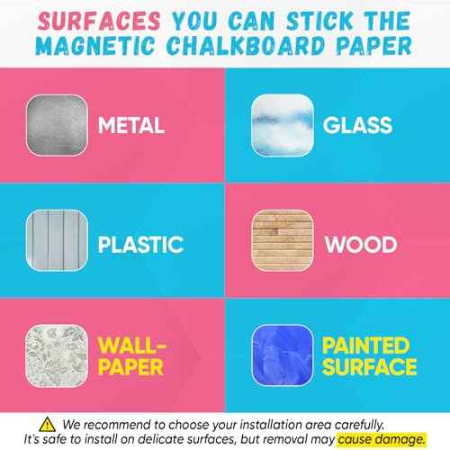Magnetic Chalkboard Wallpaper Peel and Stick 48" x 24", Self-Adhesive Chalkboard Contact Paper with Starter Kit - Ideal for Playroom Home Classroom