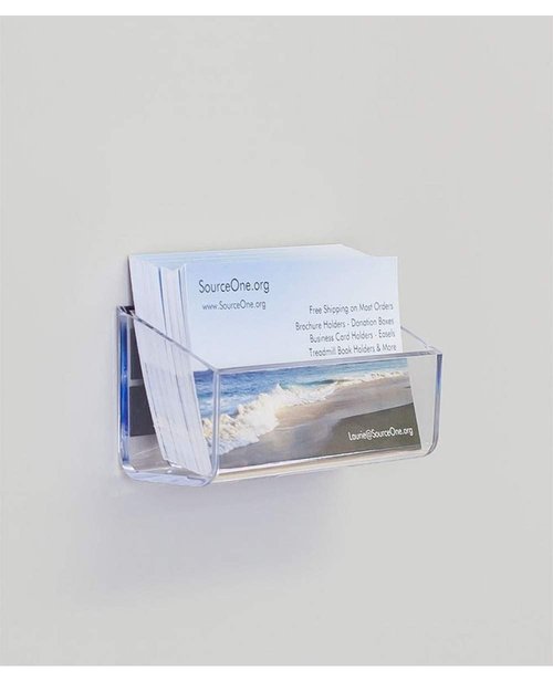 SourceOne Premium Wall Mount Clear Business Card, Gift Card Holder (S1-wallgift1) (48 Pack)