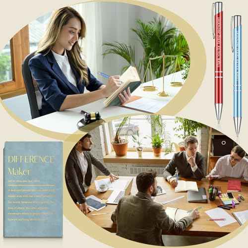 Colarr 40 Pcs Employee Appreciation Gifts Bulk Inspirational Notebook A6 PU Leather Journal Motivational Pen Thank You Gift for Staff Team Coworker Teacher Office(Vivid Colors,Difference Maker)