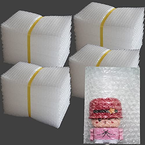 200 Pack Clear Bubble Out Bags 6x8 Inch Cushion Shipping Pouches