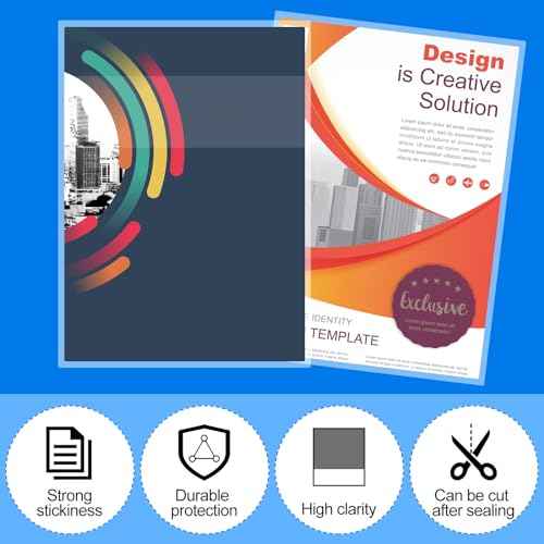 Geyoga 100 Sheets Matte Laminating Sheets Holds 8.5 x 11 in, Matte Thermal Laminating Pouches (3 Mil), 9 x 11-1/2-inch Matte Letter Size Laminating Sheets Ultra Clear with Matte Finish