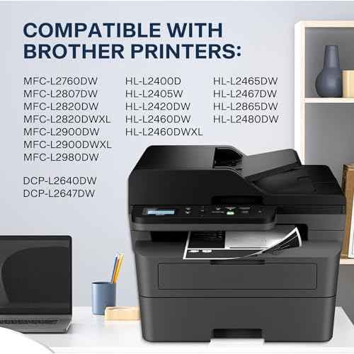 TN830 TN830XL for Brother TN830 TN-830XL High?Yield Black Toner Cartridge ? 2?Pack Used to Brother HL-L2460DW DCP-L2640DW HL-L2480DW MFC-L2820DW HL-L2400D HL-L2405W Printer