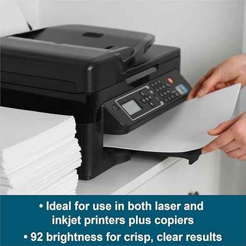 Multipurpose Copy & Printer Paper, Letter Size 8.5" x 11", 20 lb, 92 Bright, White, 500 Sheets/Ream, 8 Reams (4,000 Sheets Total)