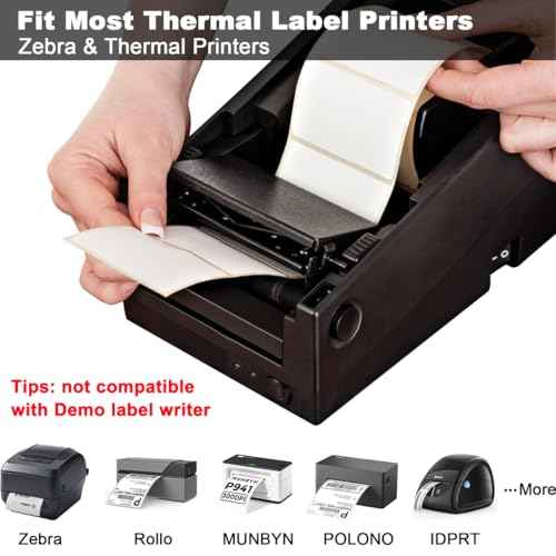 Thermal Labels 2.25 x 1.25, Adhesive Label Stickers 12 Rolls 12000 Label Papers for Barcode, FNSKU, Mailing, Shipping, Compatible with Zebra, Rollo and More Thermal Printers