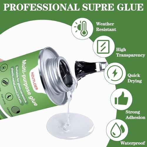 Multi-Purpose Super Glue | 120ml (4oz) High Strength Clear Adhesive with Brush | for Wood, Ceramics, Leather, Plastic | DIY Crafts & Metal Repair
