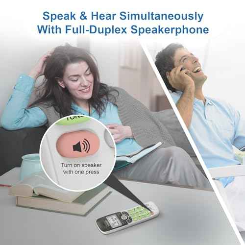 VTech Cordless Phone with DECT 6.0, Full-Duplex Speakerphone, Lighted Display, Backlit Keypad, Caller ID/Call Waiting, Volume Control, Hearing Aid Compatible, Wall Mount | VG131 (White)