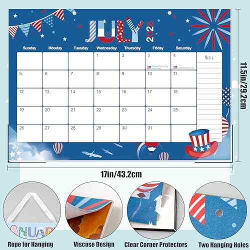 Guasslee Desk Calendar 2026-2028,36 Months Calendar Runs from 2026 Jan. to 2028 December, 17"x11.5" Monthly Desktop/Wall Planner with Thick Paper and Notes for Home School & Office
