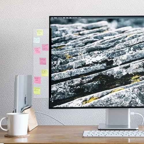 Multifunctional Computer Monitor Standby Message Board - Transparent Computer Side Panel/Memo Creative Display Side Panel,1Set (Left & Right)