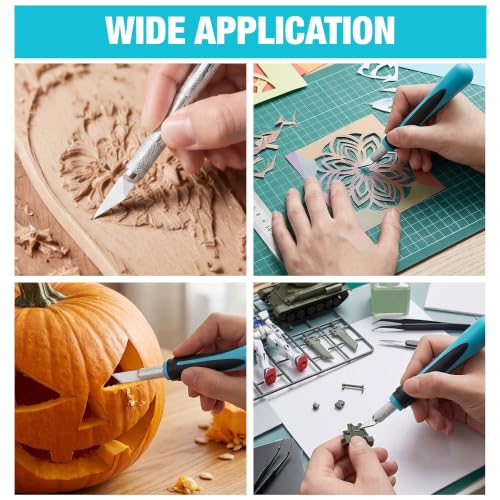 DURATECH 16-Piece Craft Knife Set for Modeling, Pumpkin Carving & Arts