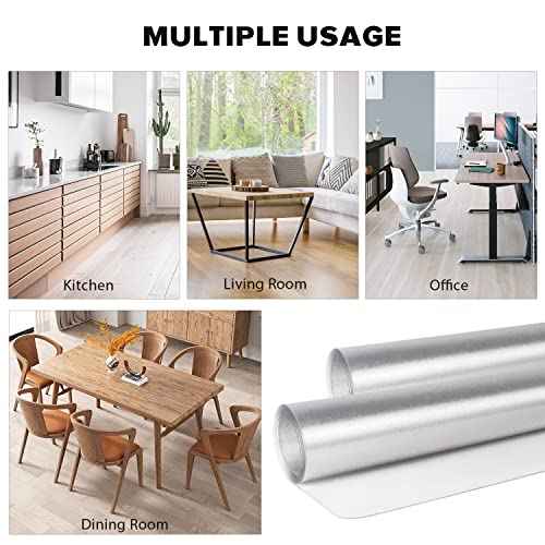 Clear Chair Mat, 3'¡¿5'Floor Mats for Home, Durable Non-Slip Hard Floor Protector, PVC Waterproof Floor Protetor for Kitchen, Bedroom, Pet Litter Mat