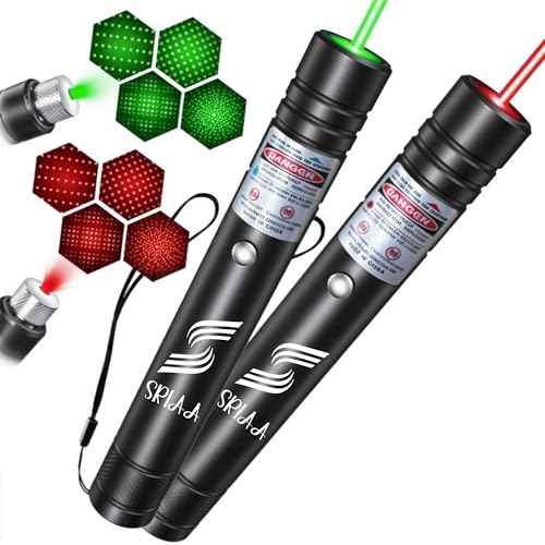 2 Pack Green and Red USB Rechargeable Presentation Pointer ? Perfect for Presentations, Classroom, and Conference Use