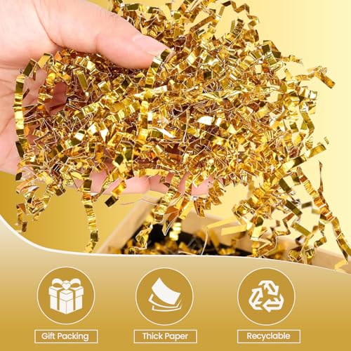 Shunzar Crinkle Cut Paper Filler for Gift Baskets, Boxes & Bags,