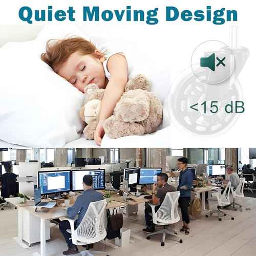 10 Packs TESUMI Office Chair Wheels 3 Inch Roller Blade Wheels Caster Replacement, Clear Wheel, Universal Fit Stem Heavy Duty Quiet Smooth Gaming Office Desk Chair Caster Wheels for Variouus Floor