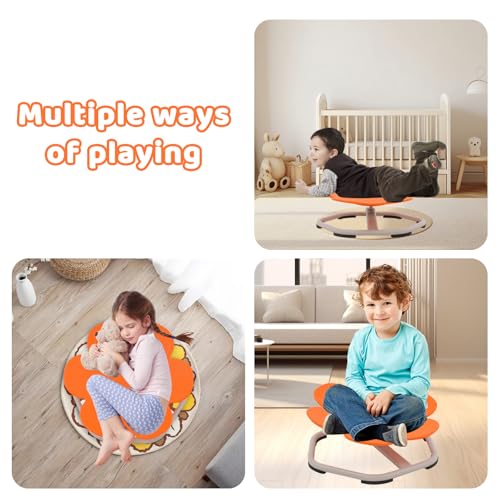 Kids Sensory Swivel Chair, Autism Spinning Chair for Kids, Wobble Seat for Training Body Coordination (Blue1)