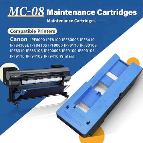 YOUEXPERT MC-08 Maintenance Cartridge Replacement for Canon Imageprograf iPF8000 iPF8100 iPF8300S iPF8400 iPF9000 iPF9100 iPF9400 iPF9400S for Canon MAINTCART MC-08-80009000S Series