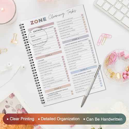 Adhd Cleaning Planner for Adults and Teens Adhd Cleaning and Organizing Planner Cleaning Schedule and Checklist Notebook List Daily Weekly Monthly for Home Chore Chart Adhd Daily Planner